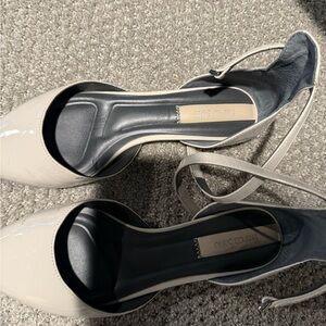 Franco Sarto Women's grey patent leather Mary Jane’s